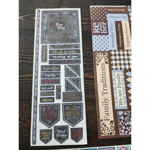 LOT Scrapbooking Stickers - Boys Blue Space Hero Men Man - NEW & Retired #10 - Picture 6 of 13